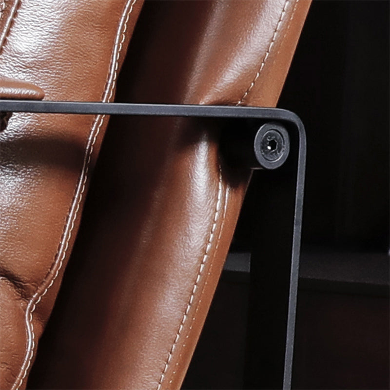 Polquadra di accento in pelle moderna a braccio moderno di metà secolo per camera da letto e soggiorno