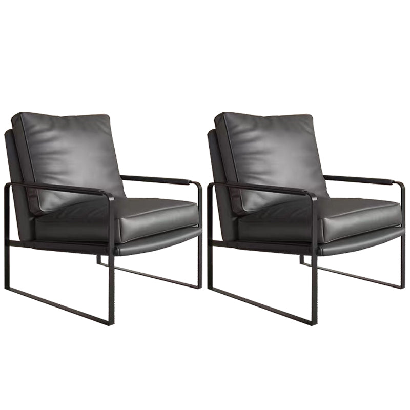 Polquadra di accento in pelle moderna a braccio moderno di metà secolo per camera da letto e soggiorno