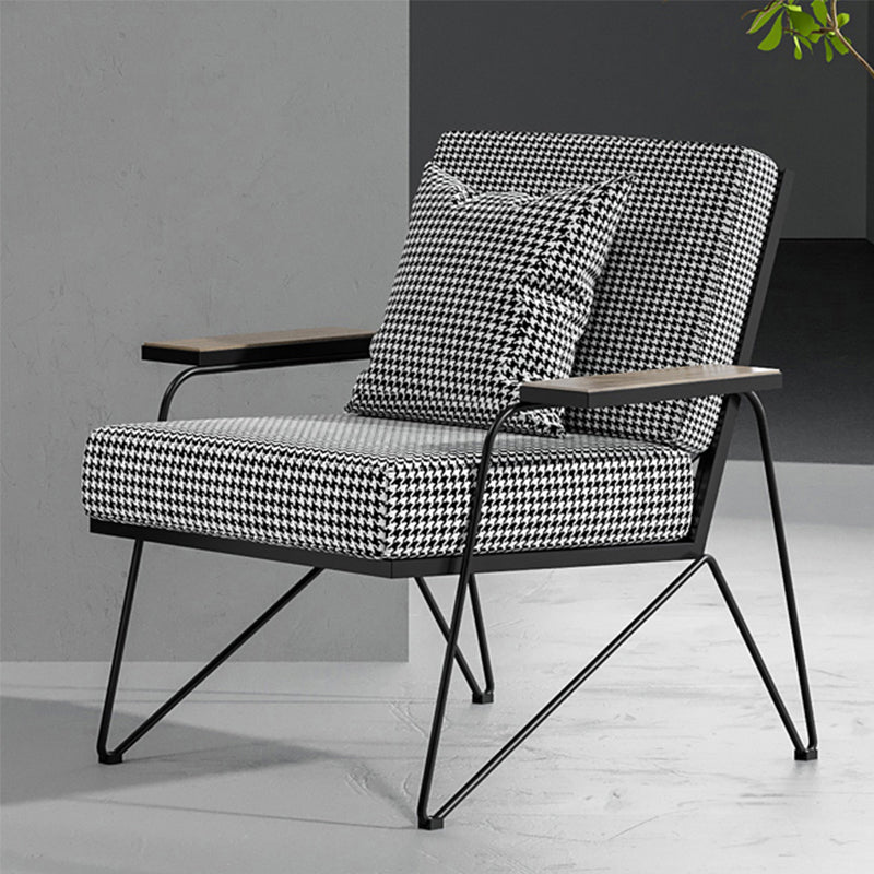 Nordic Arms Included Square Arms Cushion Back Accent Armchair