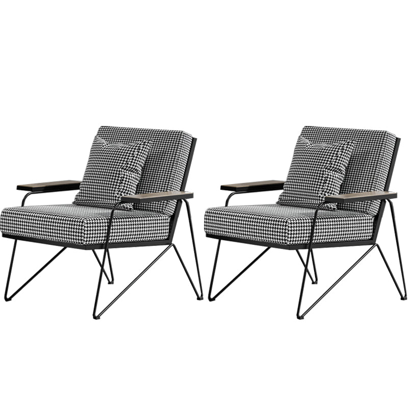 Nordic Arms Included Square Arms Cushion Back Accent Armchair