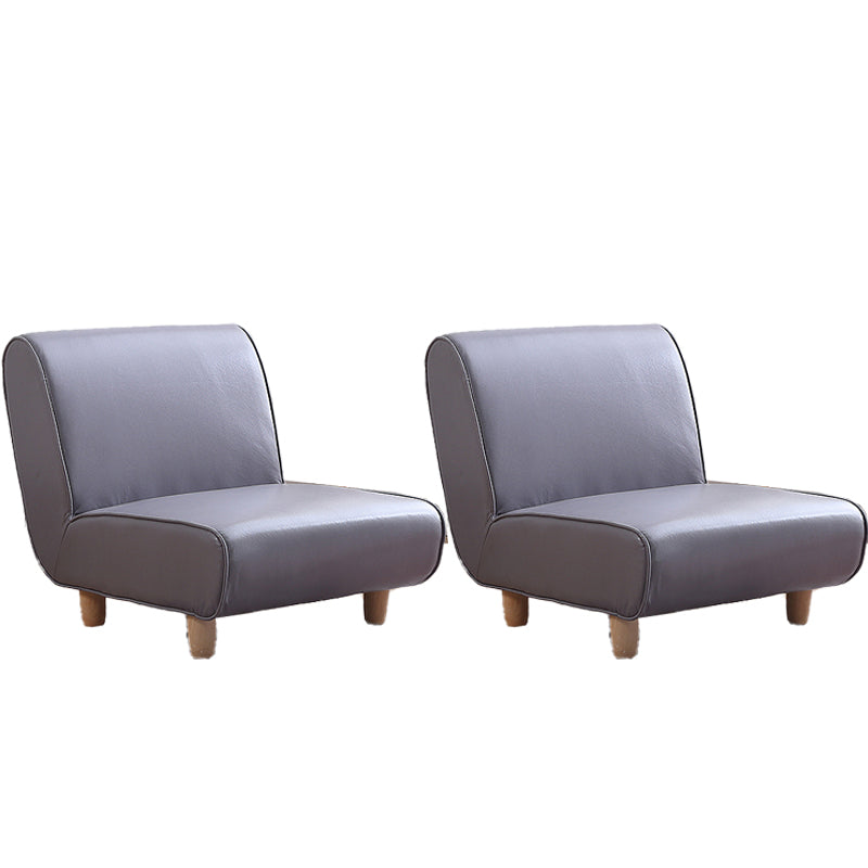 24.4 "brede faux lederen vaste rug spons armloze slipper stoel