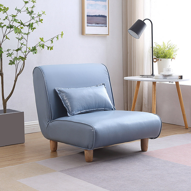 24.4 "brede faux lederen vaste rug spons armloze slipper stoel