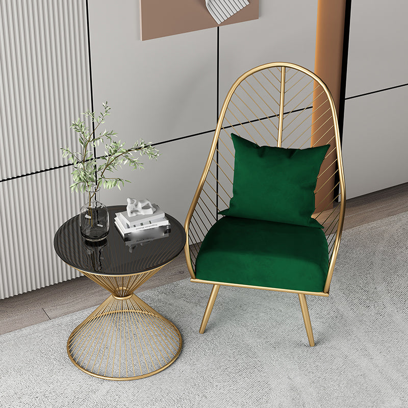 Glam Armless with Pillow Fixed Back Basic Four Leg Parsons Chair Clearhalo 'Accent Chairs' 'accent_chairs' 'Chairs & Seating' 'furn' 'furn_accent_chairs' 'Furniture' 'Living Room Furniture' 5766329