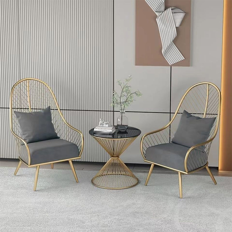 Glam Armless with Pillow Fixed Back Basic Four Leg Parsons Chair Clearhalo 'Accent Chairs' 'accent_chairs' 'Chairs & Seating' 'furn' 'furn_accent_chairs' 'Furniture' 'Living Room Furniture' 5766332