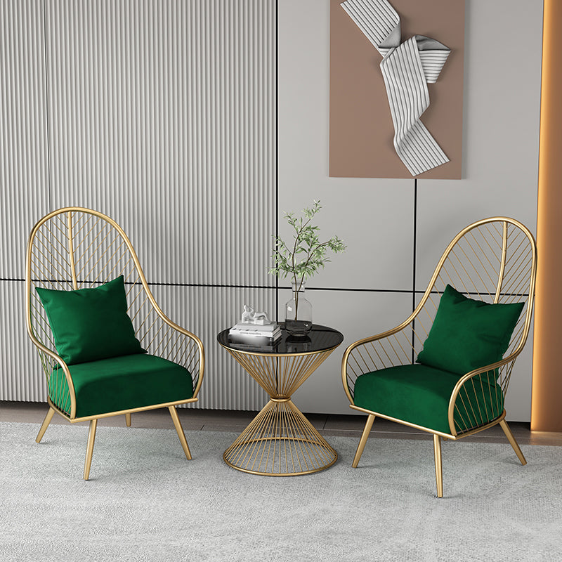 Glam Armless with Pillow Fixed Back Basic Four Leg Parsons Chair Clearhalo 'Accent Chairs' 'accent_chairs' 'Chairs & Seating' 'furn' 'furn_accent_chairs' 'Furniture' 'Living Room Furniture' 5766334