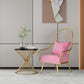 Glam Armless with Pillow Fixed Back Basic Four Leg Parsons Chair Pink 1 Piece Clearhalo 'Accent Chairs' 'accent_chairs' 'Chairs & Seating' 'furn' 'furn_accent_chairs' 'Furniture' 'Living Room Furniture' 5766335