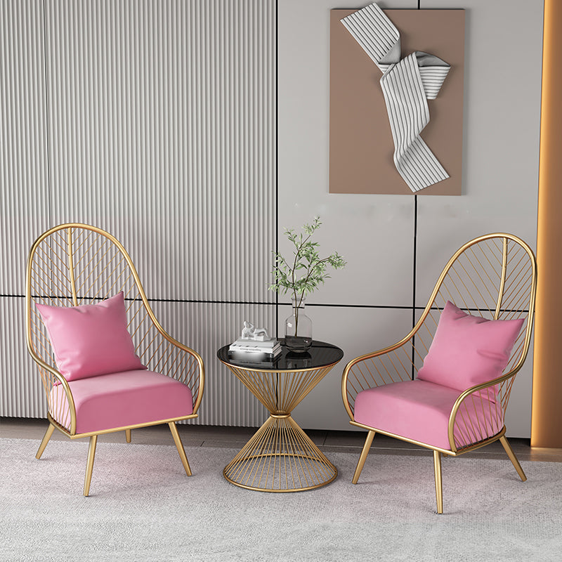 Glam Armless with Pillow Fixed Back Basic Four Leg Parsons Chair Clearhalo 'Accent Chairs' 'accent_chairs' 'Chairs & Seating' 'furn' 'furn_accent_chairs' 'Furniture' 'Living Room Furniture' 5766336