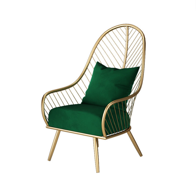 Glam Armless with Pillow Fixed Back Basic Four Leg Parsons Chair Clearhalo 'Accent Chairs' 'accent_chairs' 'Chairs & Seating' 'furn' 'furn_accent_chairs' 'Furniture' 'Living Room Furniture' 5766338