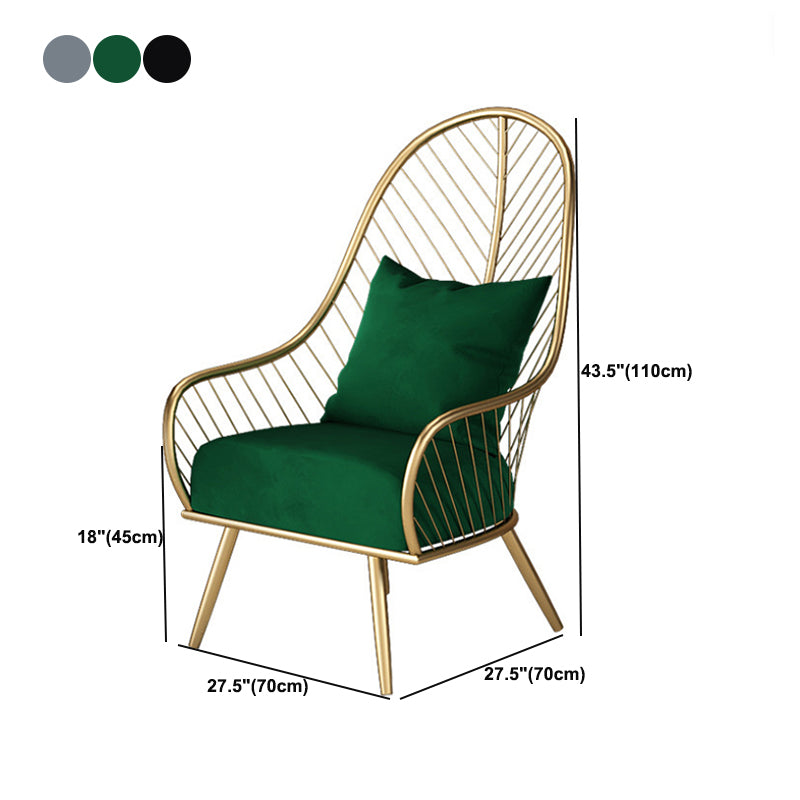 Glam Armless with Pillow Fixed Back Basic Four Leg Parsons Chair Clearhalo 'Accent Chairs' 'accent_chairs' 'Chairs & Seating' 'furn' 'furn_accent_chairs' 'Furniture' 'Living Room Furniture' 5766342