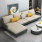4-Seater L-Shape Sectional with Pillows Back and Slopped Arms Beige-Green Left Clearhalo 'furn' 'furn_sectionals' 'Furniture' 'Living Room Furniture' 'Sectionals' 5766417