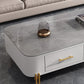 Glam 4 Legs Coffee Table Slate Rectangular Coffee Table for Home Clearhalo 'Coffee & Accent Tables' 'Coffee Tables' 'coffee_tables' 'furn' 'furn_coffee_tables' 'Furniture' 'Living Room Furniture' 5766452