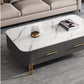 Glam 4 Legs Coffee Table Slate Rectangular Coffee Table for Home Clearhalo 'Coffee & Accent Tables' 'Coffee Tables' 'coffee_tables' 'furn' 'furn_coffee_tables' 'Furniture' 'Living Room Furniture' 5766454