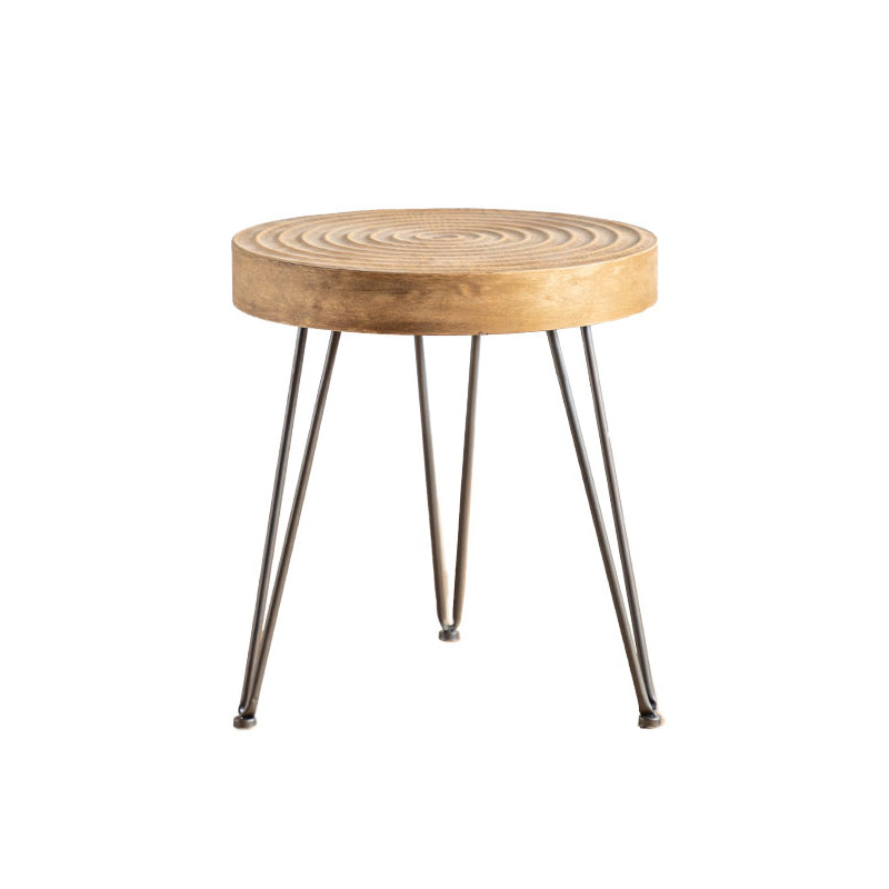 Table basse en bois moderne, Table de Cocktail ronde en forme de dessus pour le salon
