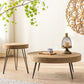 Table basse en bois moderne, Table de Cocktail ronde en forme de dessus pour le salon