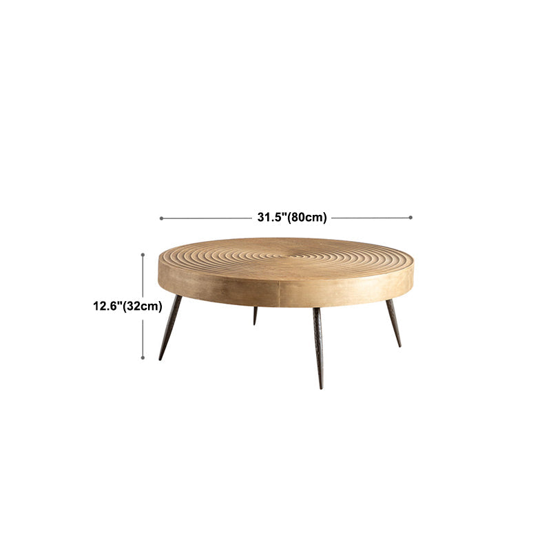 Table basse en bois moderne, Table de Cocktail ronde en forme de dessus pour le salon