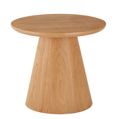 Modern Pedestal Wooden Coffee Table Set Round Top Shape Cocktail Table for Living Room Cherry Wood Clearhalo 'Coffee & Accent Tables' 'Coffee Tables' 'coffee_tables' 'furn' 'furn_coffee_tables' 'Furniture' 'Living Room Furniture' 5766494