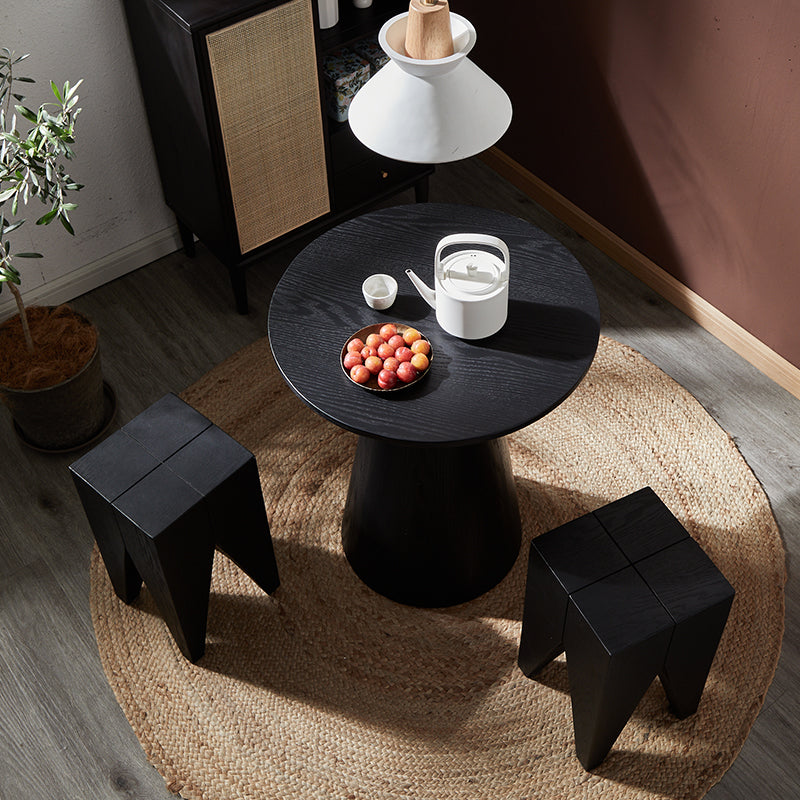 Modern Pedestal Wooden Coffee Table Set Round Top Shape Cocktail Table for Living Room Clearhalo 'Coffee & Accent Tables' 'Coffee Tables' 'coffee_tables' 'furn' 'furn_coffee_tables' 'Furniture' 'Living Room Furniture' 5766497