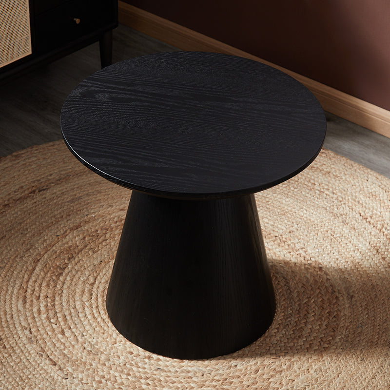 Modern Pedestal Wooden Coffee Table Set Round Top Shape Cocktail Table for Living Room Black Clearhalo 'Coffee & Accent Tables' 'Coffee Tables' 'coffee_tables' 'furn' 'furn_coffee_tables' 'Furniture' 'Living Room Furniture' 5766500