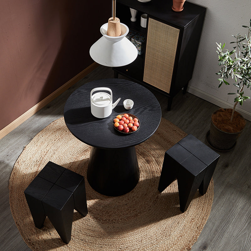Modern Pedestal Wooden Coffee Table Set Round Top Shape Cocktail Table for Living Room Clearhalo 'Coffee & Accent Tables' 'Coffee Tables' 'coffee_tables' 'furn' 'furn_coffee_tables' 'Furniture' 'Living Room Furniture' 5766506
