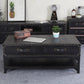 French Country Distressed Cocktail Table Wooden Coffee Table Set for Living Room Clearhalo 'Coffee & Accent Tables' 'Coffee Tables' 'coffee_tables' 'furn' 'furn_coffee_tables' 'Furniture' 'Living Room Furniture' 5766595