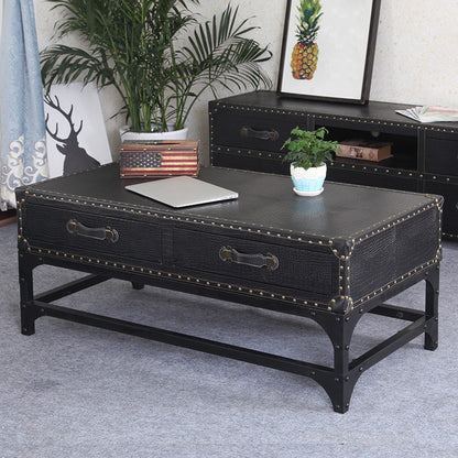 French Country Distressed Cocktail Table Wooden Coffee Table Set for Living Room Shelves Not Included Clearhalo 'Coffee & Accent Tables' 'Coffee Tables' 'coffee_tables' 'furn' 'furn_coffee_tables' 'Furniture' 'Living Room Furniture' 5766599
