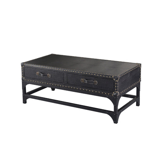 French Country Distressed Cocktail Table Wooden Coffee Table Set for Living Room