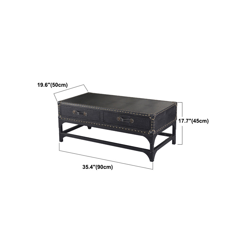 French Country Distressed Cocktail Table Wooden Coffee Table Set for Living Room Clearhalo 'Coffee & Accent Tables' 'Coffee Tables' 'coffee_tables' 'furn' 'furn_coffee_tables' 'Furniture' 'Living Room Furniture' 5766605