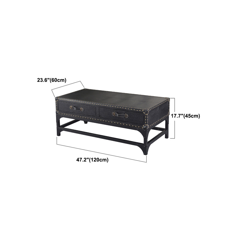 French Country Distressed Cocktail Table Wooden Coffee Table Set for Living Room Clearhalo 'Coffee & Accent Tables' 'Coffee Tables' 'coffee_tables' 'furn' 'furn_coffee_tables' 'Furniture' 'Living Room Furniture' 5766606