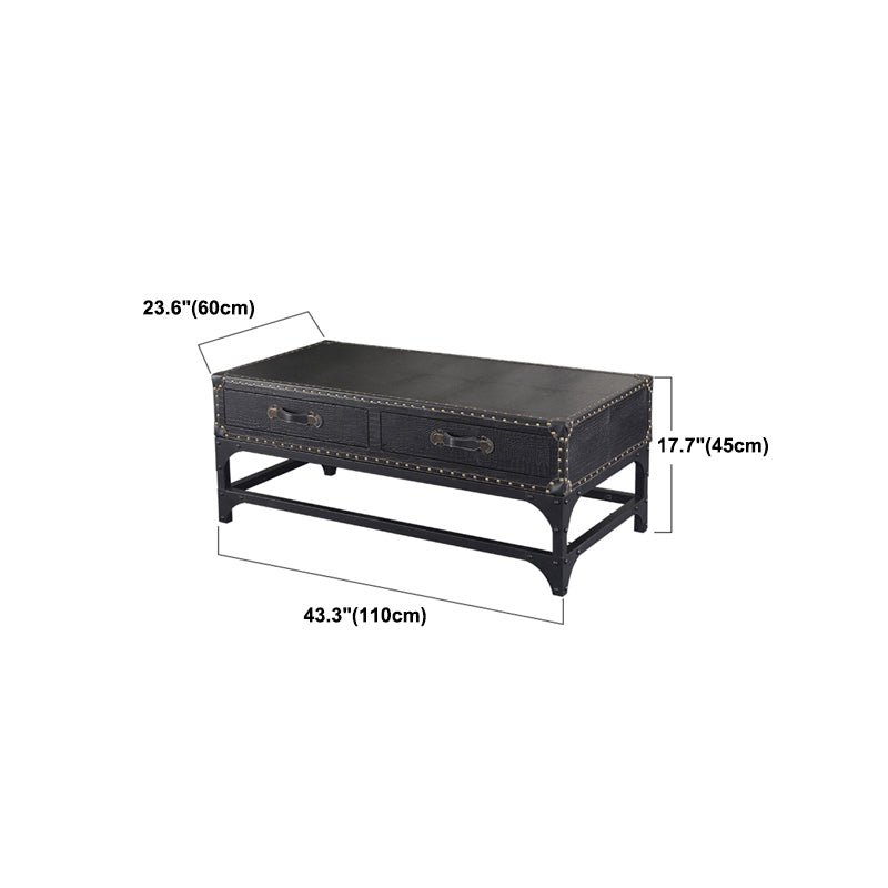 French Country Distressed Cocktail Table Wooden Coffee Table Set for Living Room Clearhalo 'Coffee & Accent Tables' 'Coffee Tables' 'coffee_tables' 'furn' 'furn_coffee_tables' 'Furniture' 'Living Room Furniture' 5766607