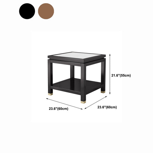 23.62 inch Wide Contemporary Style Coffee Cocktail Table Solid Wood Coffee Table
