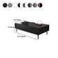 Rechteckiges Metall 4 -Bein Basis -Design Holztisch mit Schubladen Couchtisch