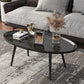 Modern Style Round/oval Wooden Table Metal 3/4 Legs Base Coffee Table