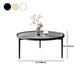 Round Metal 3 Legs Base Design Transparent Glass Table Coffee Table