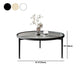 Round Metal 3 Legs Base Design Transparent Glass Table Coffee Table