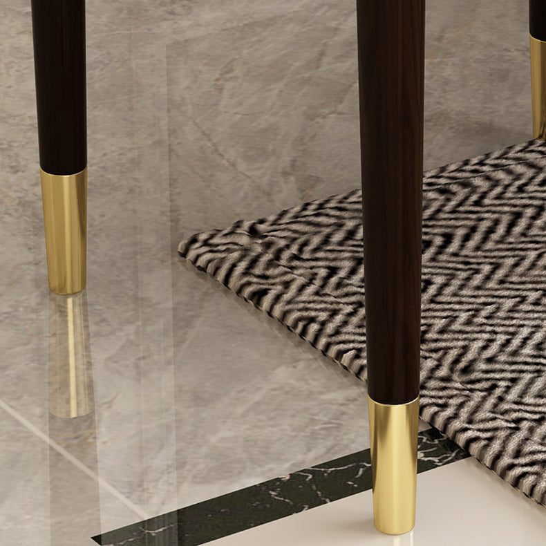 Tavolino moderno tavolino top a vassoio in legno rotondo 4 gambe