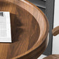 Wood 3 Legs Coffee Table Round Tray Top Coffee Table Minimalist Clearhalo 'Coffee & Accent Tables' 'Coffee Tables' 'coffee_tables' 'furn' 'furn_coffee_tables' 'Furniture' 'Living Room Furniture' 5766780
