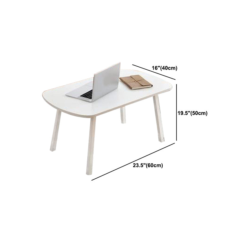 Moderno tavolino da caffè in legno da 19,6 "H rettangolo in acciaio 4 gambe tavolo da cocktail