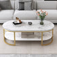 Oval Modern Coffee Table Wood Minimalist Coffee Table for Living Room Clearhalo 'Coffee & Accent Tables' 'Coffee Tables' 'coffee_tables' 'furn' 'furn_coffee_tables' 'Furniture' 'Living Room Furniture' 5766844