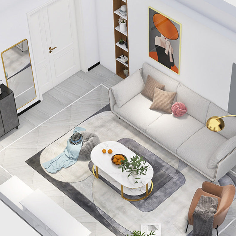 Oval Modern Coffee Table Wood Minimalist Coffee Table for Living Room Clearhalo 'Coffee & Accent Tables' 'Coffee Tables' 'coffee_tables' 'furn' 'furn_coffee_tables' 'Furniture' 'Living Room Furniture' 5766846