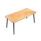 Industrial Style Natural Wood Table Metal 4 Legs Dining Table Without Chairs Clearhalo 'Dining Tables & Seating' 'Dining Tables' 'dining_table' 'furn' 'furn_dining_table' 'Furniture' 'Kitchen & Dining Furniture' 5766933