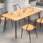 Industrial Style Natural Wood Table Metal 4 Legs Dining Table Clearhalo 'Dining Tables & Seating' 'Dining Tables' 'dining_table' 'furn' 'furn_dining_table' 'Furniture' 'Kitchen & Dining Furniture' 5766941