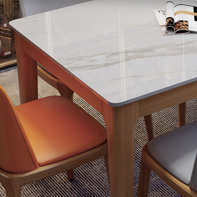 Table à manger moderne du milieu du siècle Top Top Natural Finish Mands Dîner Table sans chaise