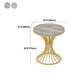 Gold Pedestal Dining Table Modern Style Round Stone Top Table Clearhalo 'Dining Tables & Seating' 'Dining Tables' 'dining_table' 'furn' 'furn_dining_table' 'Furniture' 'Kitchen & Dining Furniture' 5767055