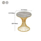 Gold Pedestal Dining Table Modern Style Round Stone Top Table Clearhalo 'Dining Tables & Seating' 'Dining Tables' 'dining_table' 'furn' 'furn_dining_table' 'Furniture' 'Kitchen & Dining Furniture' 5767056