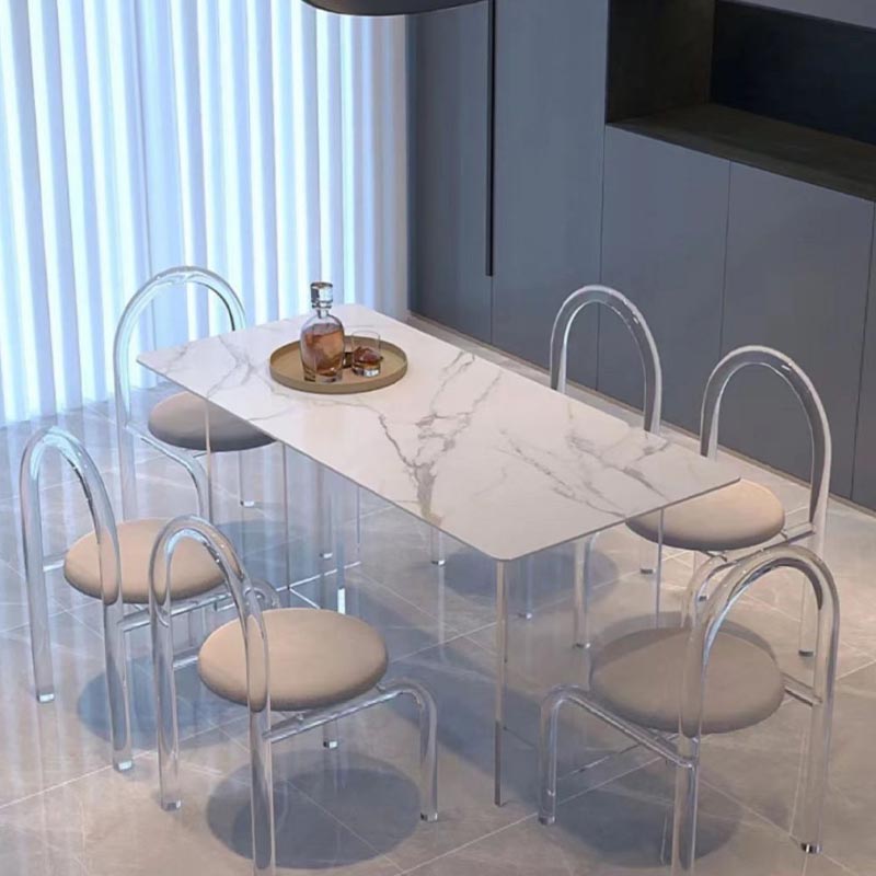 Contemporary Style Dining Table Rectangle Table for Home Kitchen