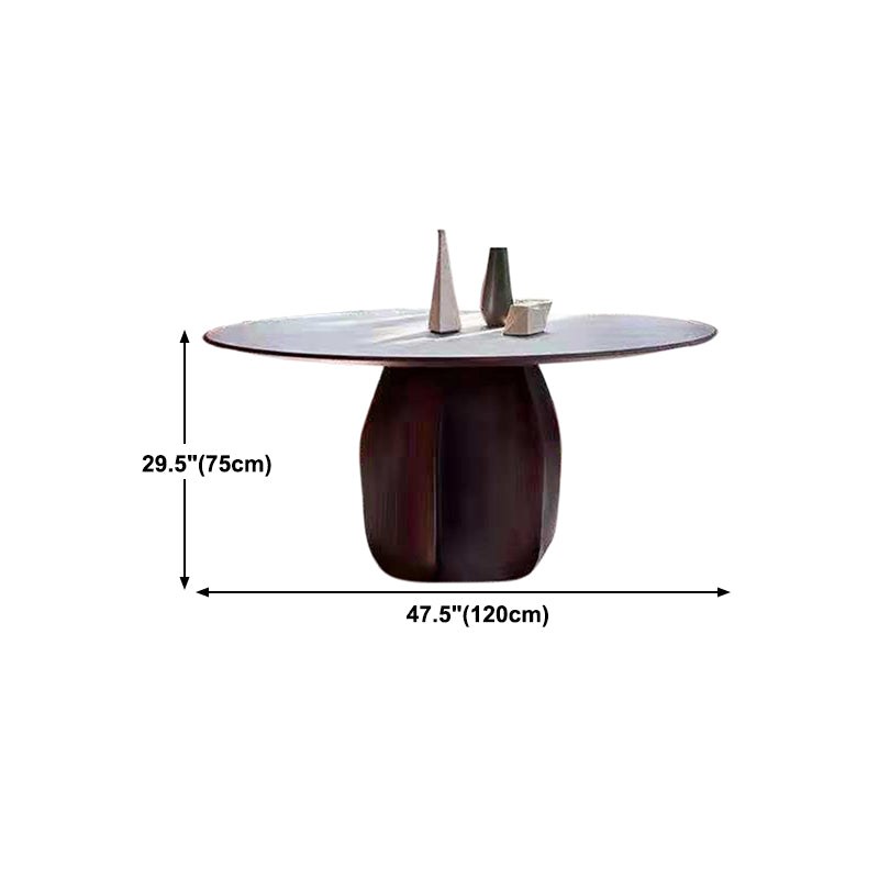 Round Standard Height Dining Table Modern Solid Wood Pedestal Dining Table