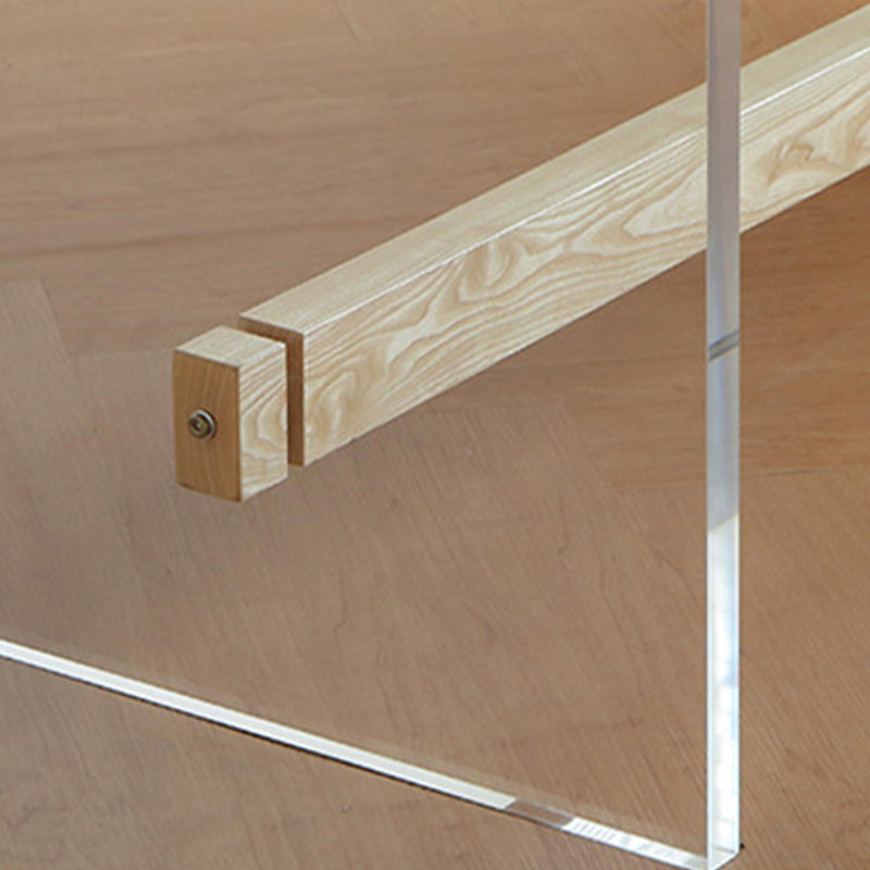 Table à manger spécialisée marron moderne en bois massif pour cuisine