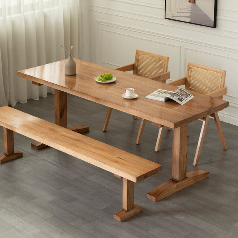 Contemporary Style Dining Table Rectangle Solid Wood Table for Home Kitchen Clearhalo 'Dining Tables & Seating' 'Dining Tables' 'dining_table' 'furn' 'furn_dining_table' 'Furniture' 'Kitchen & Dining Furniture' 5767213