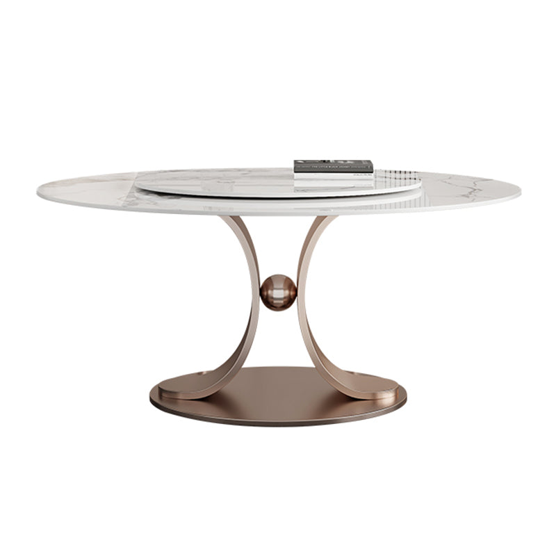 Mesa de comedor de pedestal de la base de rosas