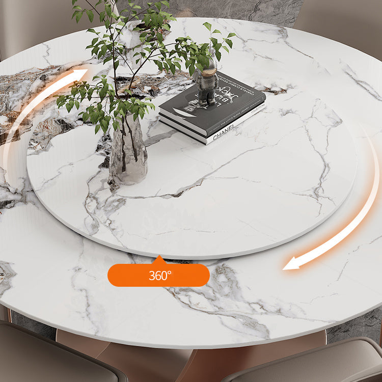 Mesa de comedor de pedestal de la base de rosas